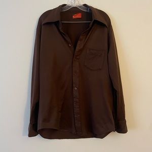 Chocolate Brown men’s vintage button-down